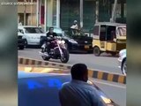 PTI's Faisal Vawda moves on heavy bike under heavy security