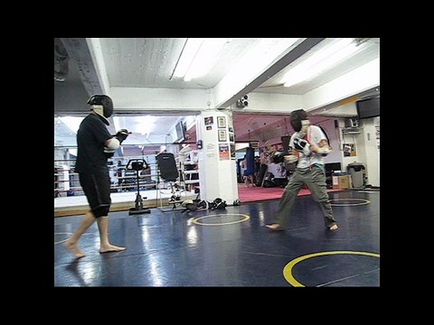 Linda - Vs Alistair - Single Stick Sparring - February 19 - 2010