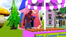 Spiderman Cartoons Finger Family Songs | Wee Willie Winkie And Hot Cross Buns Nursery Rhymes