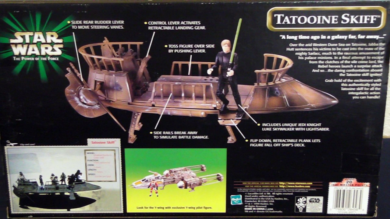 Star Wars Power of the Force Tatooine Skiff Jedi Luke Skywalker Review