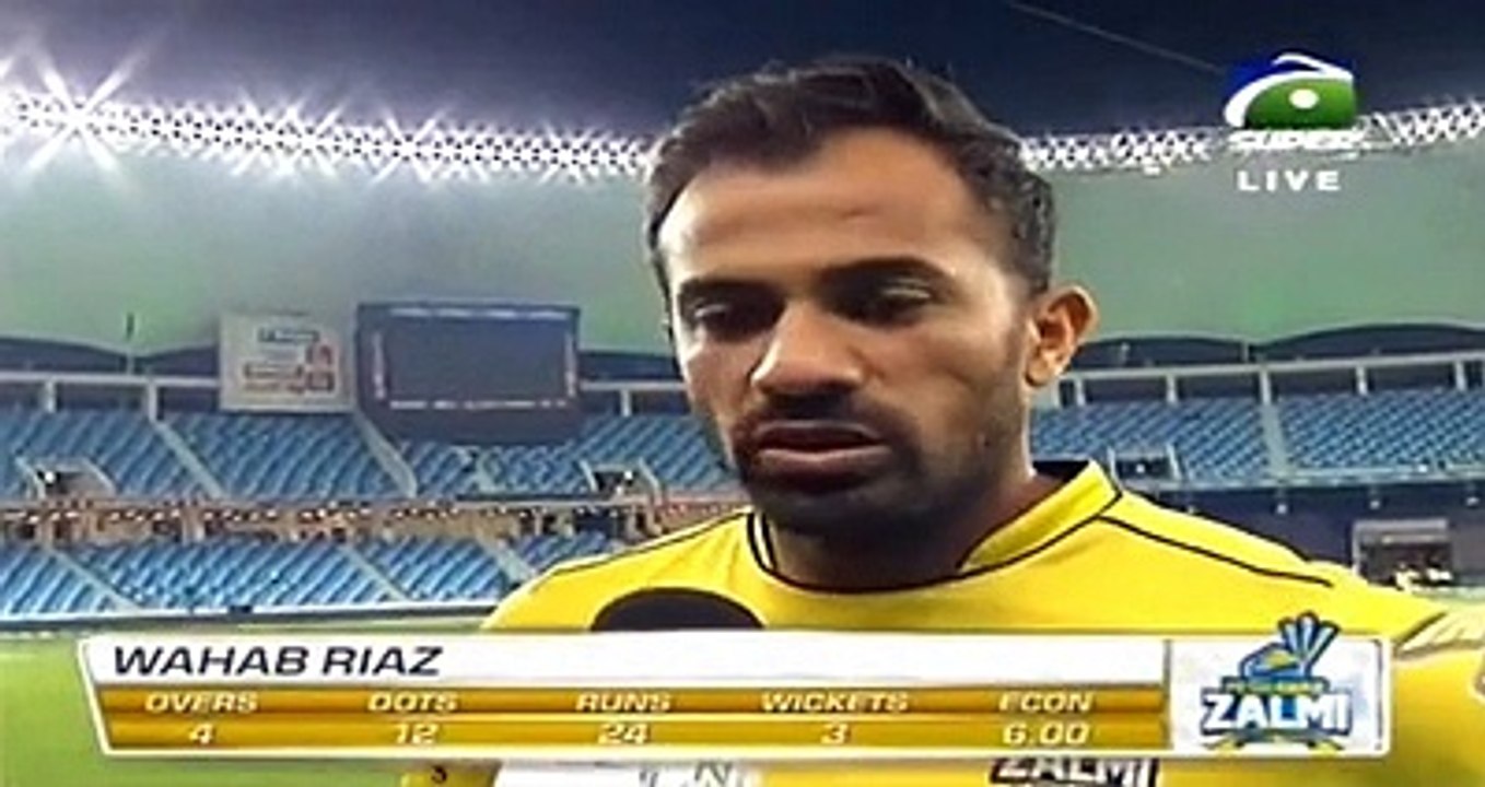 An emotional Wahab Riaz speaks about the loss of his father after Peshawar Zalmi beat Karachi Kings in PSL 2 knockout