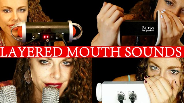 ASMR Mouth Sounds Layered w/ 4 Different Binaural Microphones – Ear To Ear