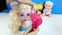 Frozen Hair Styling Doll Salon Disney Princess Chic Vanity Play Set Elsa Doll Salon Set Toy Videos