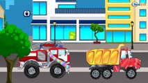 Pequeño Camión de bomberos y amigos carros - Carritos para niños - Camiones infantiles