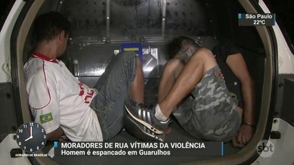 Morador de rua é espancado por três homens na Grande São Paulo