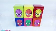 Spiderman Learn Colors Play-Doh Dippin Dots DIY Cubeez Jelly Beans M&Ms Toy Surprise