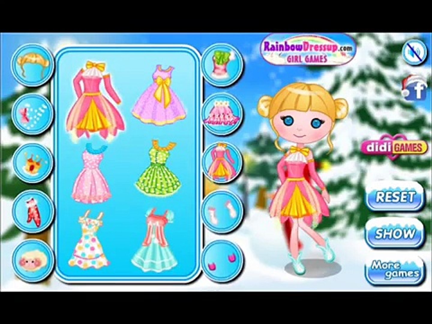 Зимние Детские Фея Кукол-Детские Игры-Игры Одевалки-Зимние Игры