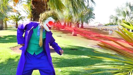 Joker becomes SuperJoker vs Spiderman & Elsa Superman vs Kryptonite! Superheroes in real l