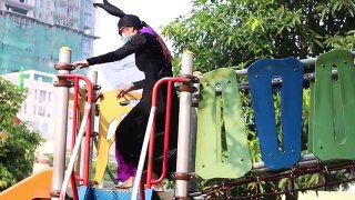 Black spiderman vs Maleficent Indoor Playground! #Funny Superheroes in Real Life  ) #2