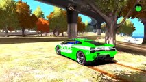 Colors Cars #Police #Lamborghini! Nursery Rhymes #Colors Ironman Songs for Children with A