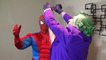 JOKER VS SPIDERMAN BOWLING CHALLENGE!! Superhero Fun In Real Life Fight Movie IRL-ym1