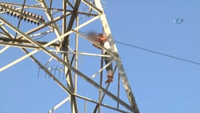 Yüksek Gerilim Hattı Direğinde İntihar Kovalamacası
