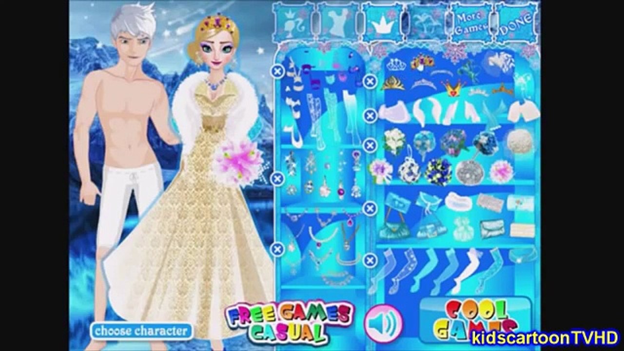 Frozen Película Completa inspirado en los Juegos de Frozen Elsa Diseño de Vestido de Novia