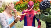 Spiderman & Elsa vs Gross Pizza Prank & Joker Hotsauce Prank! Funny Superheroes in real LI