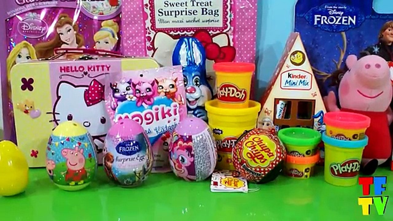 GIANT EGG SURPRISE OPENING Peppa Pig Toys My Little Pony Blind Bag Princess Kids Outdoor P