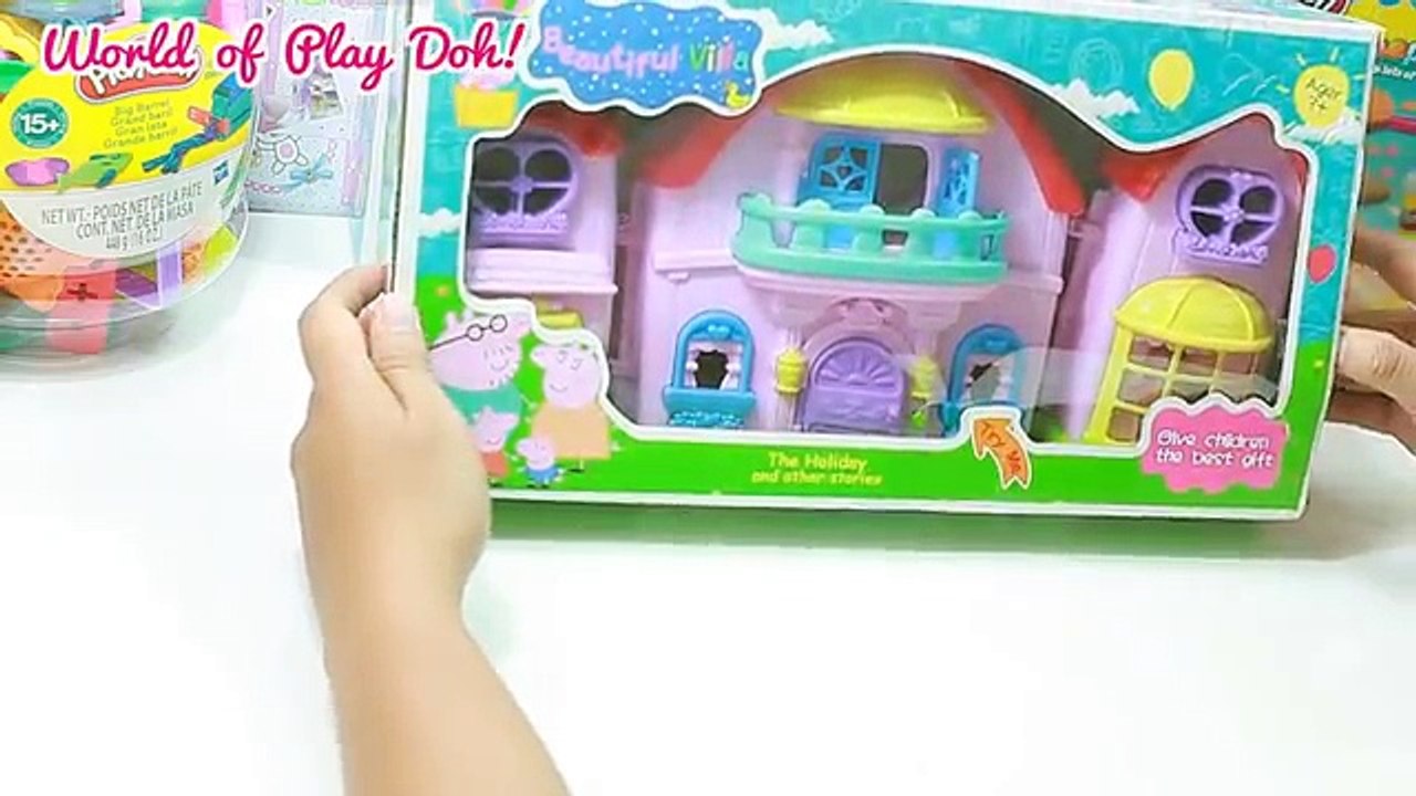 Peppa Pig Mega Bloks House With Swimming Pool And Water Slide Building ◕ ‿ ◕ Toys Videos f