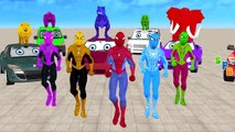 Colors Hulk Finger Family with Spiderman and Avengers and Superhero Nursery Rhymes