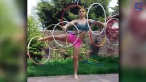 Woman Performs Impressive Hula Hoop Tricks