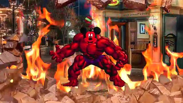 Mickey Mouse Hulk Dedo de la Familia de las Canciones con el Azul, el Rojo y el Verde Hulk Familia