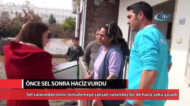 Önce sel sonra haciz vurdu