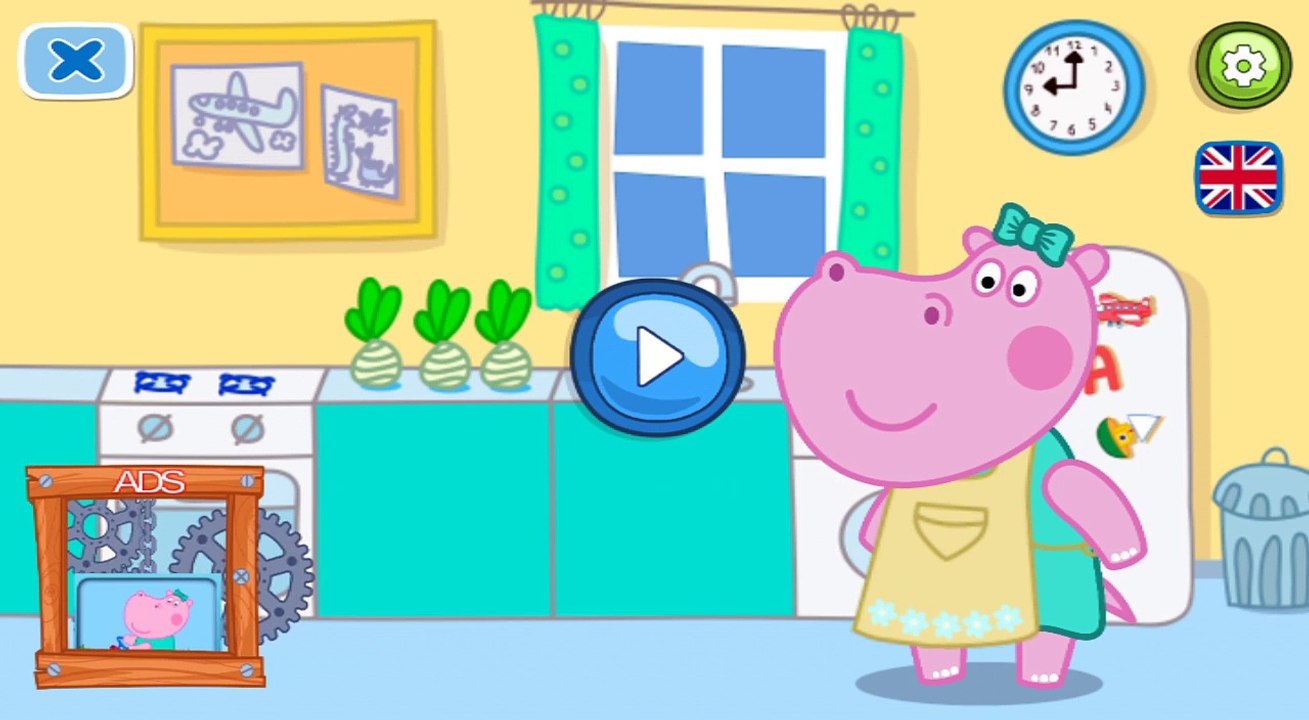 Childrens Cooking School Hippo Kids Games Peppa Pig Gameplay app learning apps education