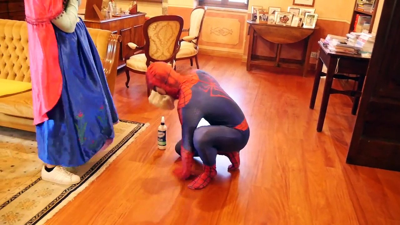 Maleficent POO COLORED BALLS with Batman & Spiderman vs Joker Superhero Fun in Real Life