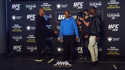 UFC 208: Anderson Silva vs. Derek Brunson Media Day Staredown