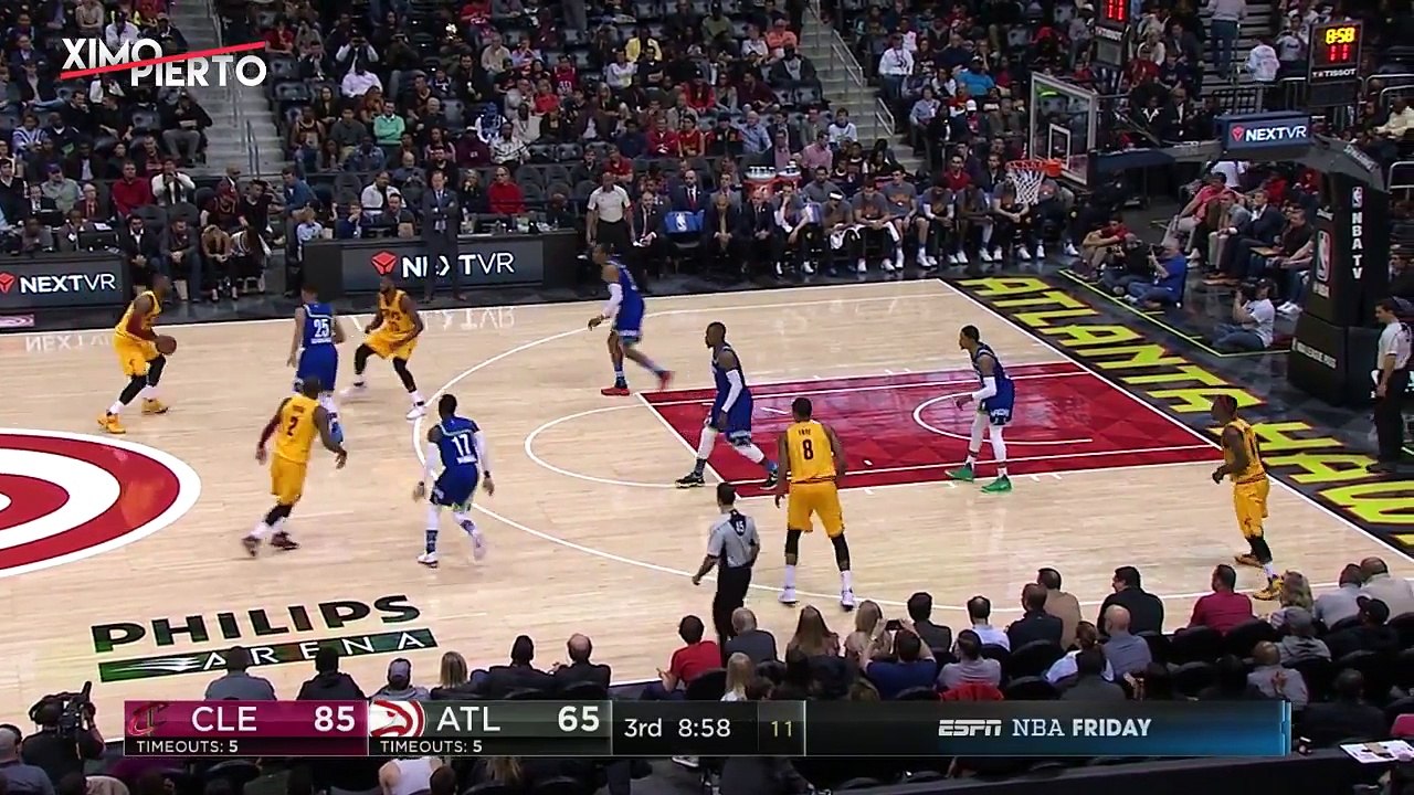 LeBron James Nails Two Threes in a Row  Cavaliers vs Hawks  March 3, 2017  2016-17 NBA Season