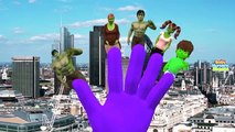 Hulk Vs Red Hulk Cartoons Finger Family Rhymes | Superman Spiderman Ironman Batman Finger