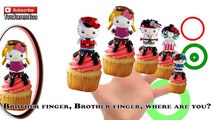 Finger Family Cupcake Nursery Rhyme Lyrics Cup Cake HelloKitty learn fingers | ToysSurpriseEggs