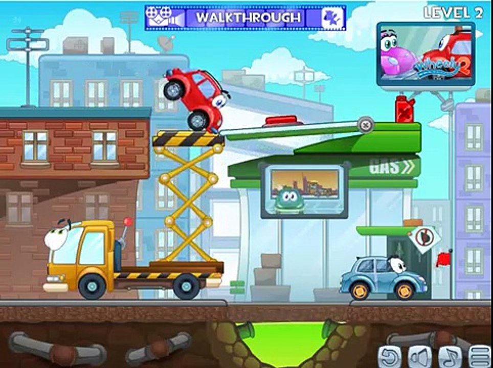Развивающий мультфильм для детей. Прохождение Вилли 3 Wheely 3. Для малышей