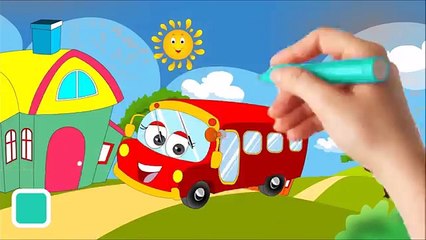 The Wheels On The Bus CARTOON Nursery Rhymes - Baby Songs ABC Song for Kids