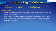 Jeden Tag 7 Wörter | Deutsche Wortschatz | 9.Tag
