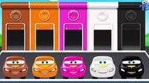 Learning Colors with Street Vehicles Lightning McQueen - Coloured Cars - Learn Colors in English