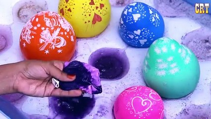 5 Mega Wet Balloons for Learning Colors - Finger Family Nursery Rhymes For Babies