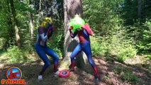 Человек-паук получает радуги волосы ж Человек-Паук/ капитан короны Т-Рекс и замороженные elsa игры SHMIRL Су