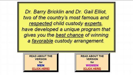 Child Custody Strategies-men's & Women's Deluxe Packages