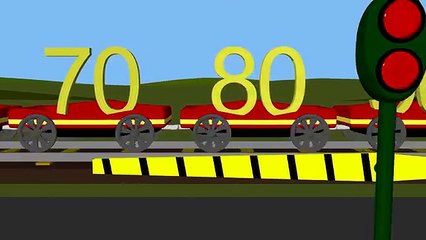 Counting by Tens - 10 to 100 with blocks train