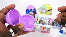Kids Toys DIY - Frozen Elsa Surprise Eggs Num Noms Lip Balm Minions Disney princess Kids T