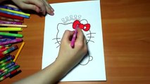 Hello Kitty Nuevas Páginas para Colorear Para los Niños de Colores para Colorear marcadores de colores rotuladores lápices