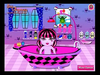 ♥ - MONSTER HIGH - MONSTER BABY BATH GAME - BABY GAMES LITTLE GIRLS