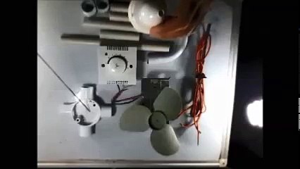 تأسيس دائره كهربائيه مكونه من مروحه مقيده بمنظم سرعه باستعمال الانابيب