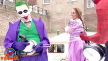 SPIDERMAN AND ELSA: Rapunzel vs BAD JOKER! DANCING Superhero fun Pranks Rapunzel Spiderman