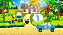 El Coche de policía - Camión de Bomberos - Carritos para niños - Caricaturas de Coches