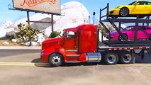 Color Trucks Transportation with Spiderman! Cars Cartoon for Kids Children Nursery Rhymes
