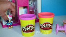 Hello Kitty Play-Doh Princess Dress - How To Make It 헬로 키티 장난감 헬로 키티 장난감, 凱蒂貓玩具