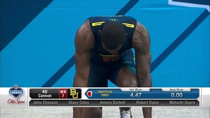 KD Cannon runs an unofficial 4.42 40-yard dash