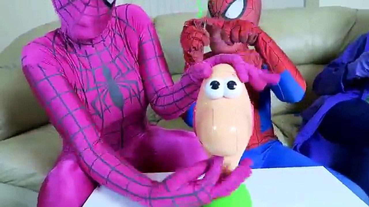 Spiderman vs Frozen Elsa vs Joker - GROSS GOOEY LOUIE BOOGERS! w/ Rainbow Hair! - Funny Su