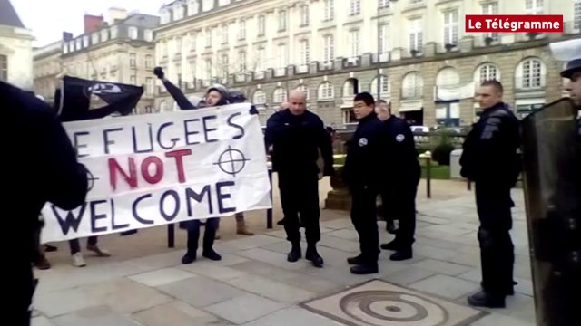 Rennes. Le GUD déverse sa haine sur les marches du Parlement