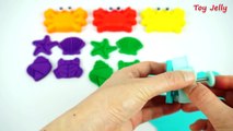 Play Doh Crabs with Star fish Shell Shapes Cookie Cutters Fun and Creative for Kids